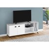Monarch Specialties Tv Stand, 60 Inch, Console, Storage Cabinet, Living Room, Bedroom, Laminate, Grey I 2841